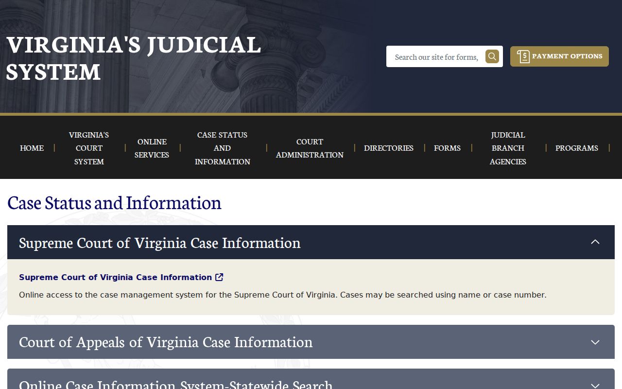 Chesapeake residents directory Virginia court search entry page